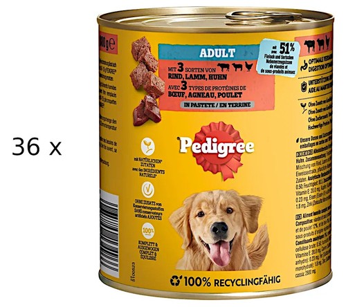 Pedigree adult 3 - pedigree, (3,66/kg)