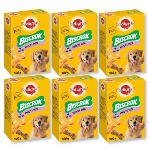 6x500g pedigree biscrok multi - pedigree,